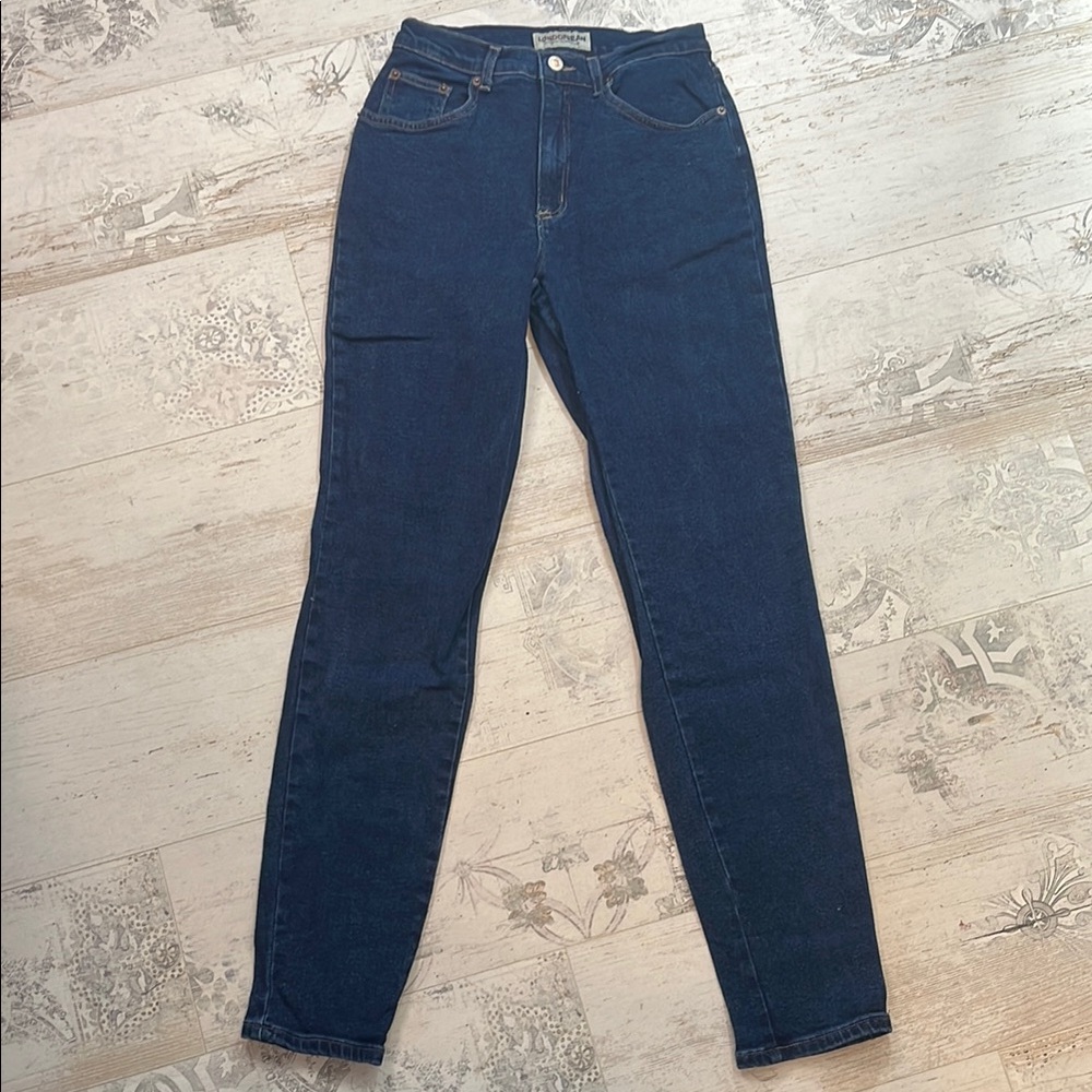 Vintage 90s London Jean Dark Blue Mom Jeans Size 6
